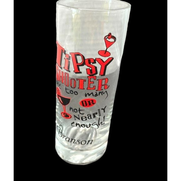 Tipsy Shooter Slanted Shot Glass Branson Missouri Souvenir One To Many - Picture 1 of 6
